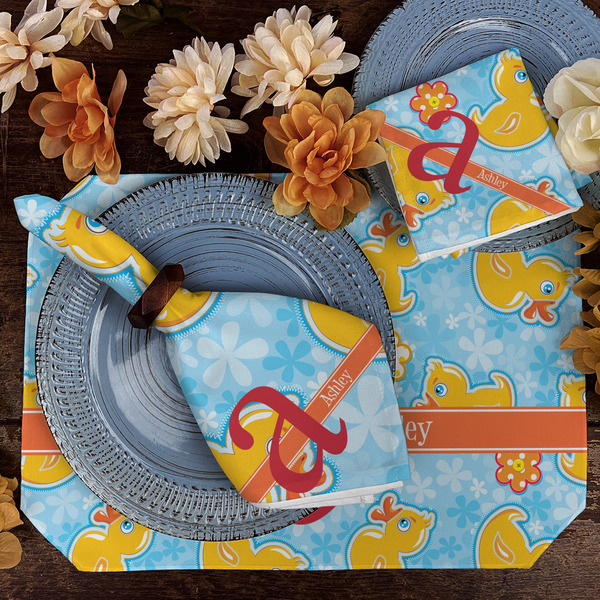 Rubber Duckies & Flowers Dining Set