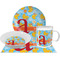 Rubber Duckies & Flowers Dinner Set - 4 Pc (Personalized)