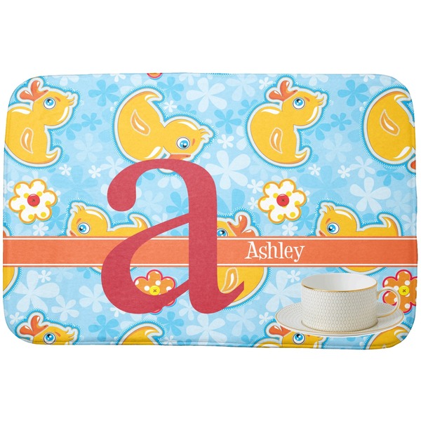 Rubber Duckies & Flowers Dish Drying Mat
