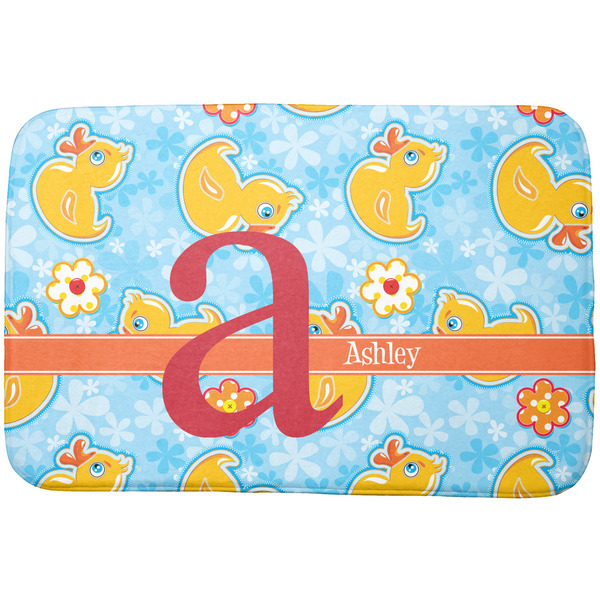 Custom Rubber Duckies & Flowers Dish Drying Mat (Personalized)
