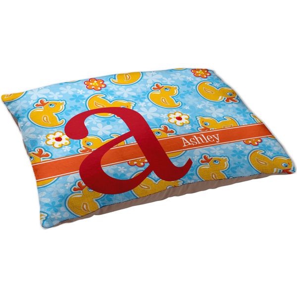 Rubber Duckies & Flowers Dog Bed - Large
