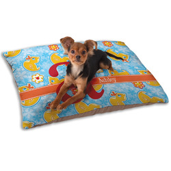 Rubber Duckies & Flowers Dog Bed - Small w/ Name and Initial