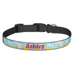 Rubber Duckies & Flowers Dog Collar - Medium (Personalized)