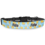 Rubber Duckies & Flowers Deluxe Dog Collar - Large (13" to 21") (Personalized)