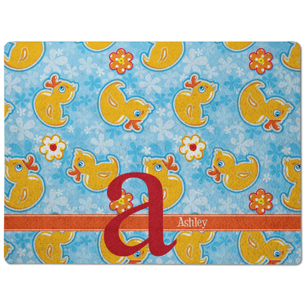 Rubber Duckies & Flowers Dog Food Mat - Medium without bowls