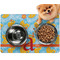Rubber Duckies & Flowers Dog Food Mat - Small LIFESTYLE