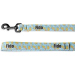 Rubber Duckies & Flowers Deluxe Dog Leash - 4 ft (Personalized)