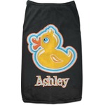 Rubber Duckies & Flowers Black Pet Shirt (Personalized)