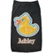 Rubber Duckies & Flowers Black Pet Shirt - M (Personalized)