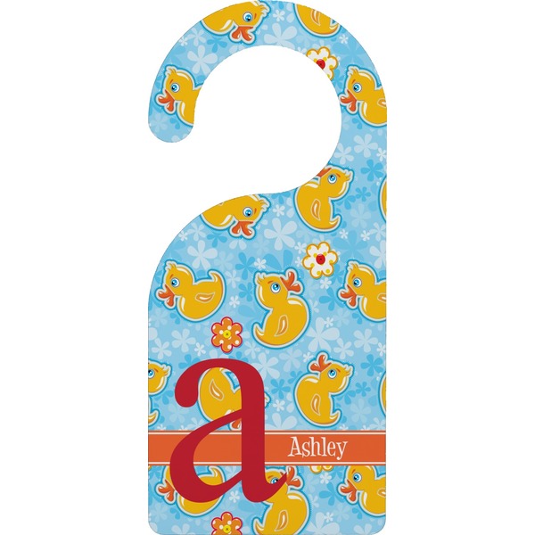 Custom Rubber Duckies & Flowers Door Hanger (Personalized)
