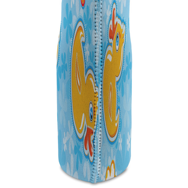 Rubber Duckies & Flowers Double Wine Tote - DETAIL 2 (new)