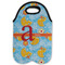 Rubber Duckies & Flowers Double Wine Tote - Flat (new)