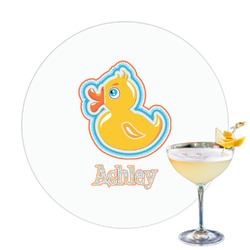 Rubber Duckies & Flowers Printed Drink Topper (Personalized)
