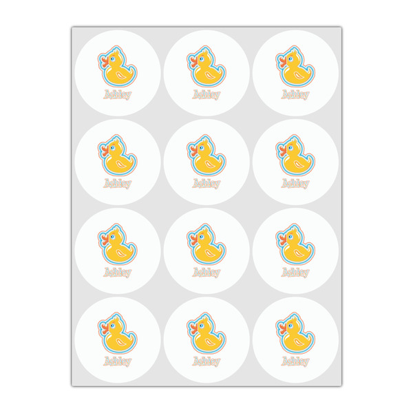 Rubber Duckies & Flowers Drink Topper - Small - Set of 12