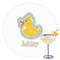 Rubber Duckies & Flowers Printed Drink Topper - 3.5" (Personalized)