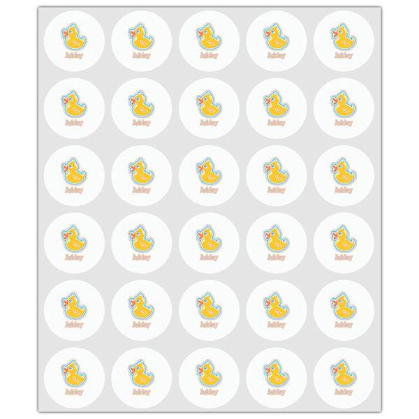Rubber Duckies & Flowers Drink Topper - XSmall - Set of 30