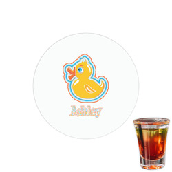 Rubber Duckies & Flowers Printed Drink Topper - 1.5" (Personalized)
