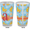 Rubber Duckies & Flowers Pint Glass - Full Color - Front & Back Views