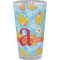Rubber Duckies & Flowers Pint Glass - Full Color - Front View