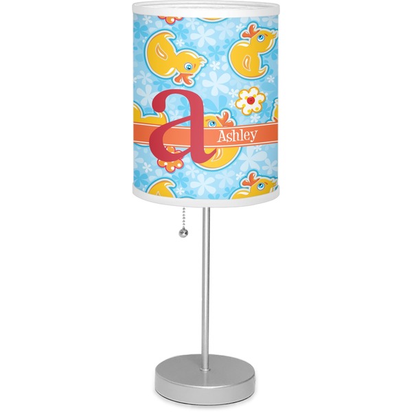 Custom Rubber Duckies & Flowers 7" Drum Lamp with Shade (Personalized)