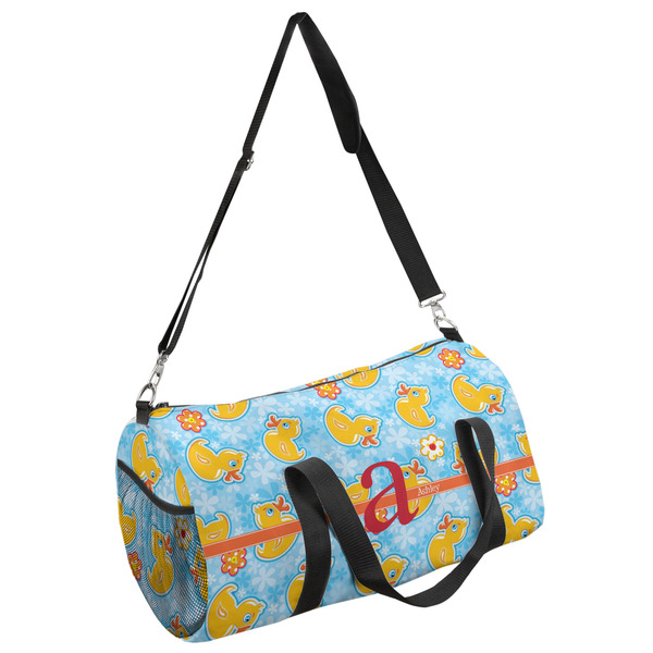 Custom Rubber Duckies & Flowers Duffel Bag - Small (Personalized)