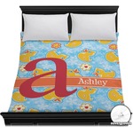Rubber Duckies & Flowers Duvet Cover - Full / Queen (Personalized)
