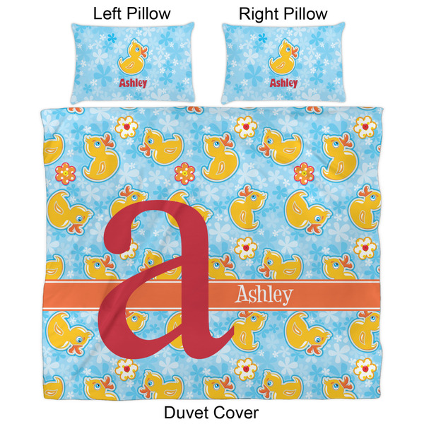 Rubber Duckies & Flowers Duvet Cover Set - King - Approval