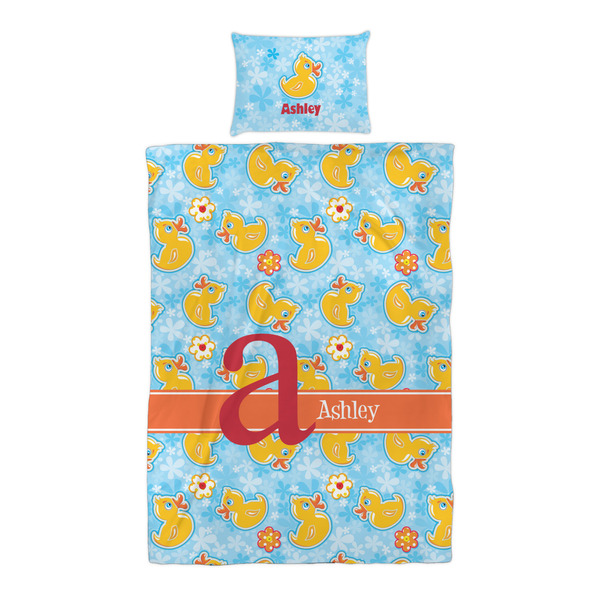 Rubber Duckies & Flowers Duvet Cover Set - Twin XL - Alt Approval