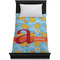 Rubber Duckies & Flowers Duvet Cover - Twin - On Bed - No Prop