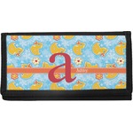 Rubber Duckies & Flowers Canvas Checkbook Cover (Personalized)