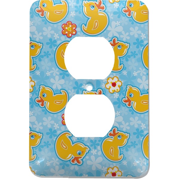Custom Rubber Duckies & Flowers Electric Outlet Plate