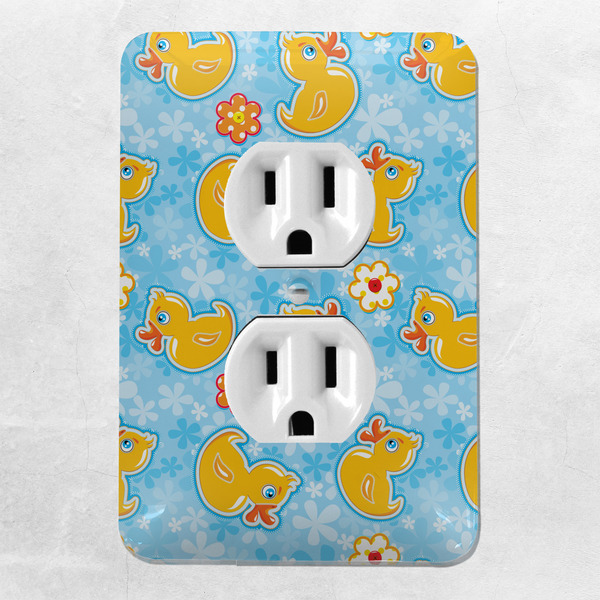 Rubber Duckies & Flowers Electric Outlet Plate - LIFESTYLE