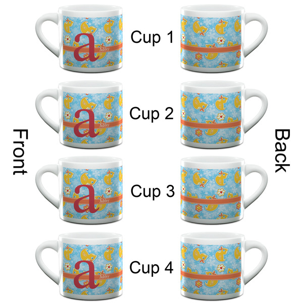 Rubber Duckies & Flowers Espresso Cup - 6oz (Double Shot Set of 4) APPROVAL