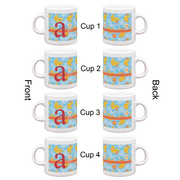 Rubber Duckies & Flowers Espresso Cup Set of 4 - Apvl