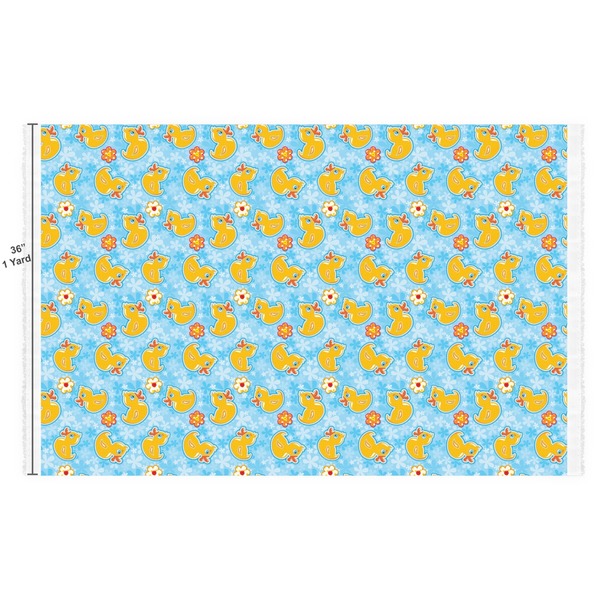 Rubber Duckies & Flowers Fabric Full Yard