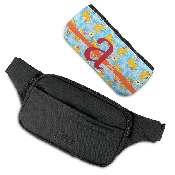 Rubber Duckies & Flowers Fanny Packs - FLAT (flap off)