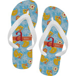 Rubber Duckies & Flowers Flip Flops - Small (Personalized)