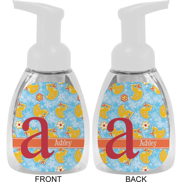 Rubber Duckies & Flowers Foam Soap Bottle Approval - White
