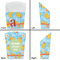 Rubber Duckies & Flowers French Fry Favor Box - Front & Back View