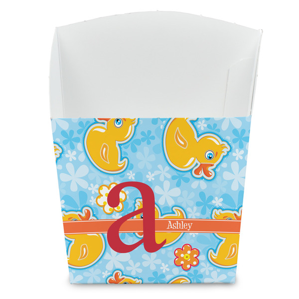 Custom Rubber Duckies & Flowers French Fry Favor Boxes (Personalized)