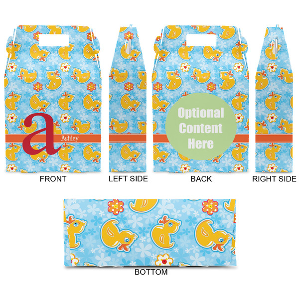 Rubber Duckies & Flowers Gable Favor Box - Approval