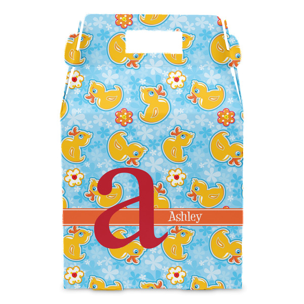 Rubber Duckies & Flowers Gable Favor Box - Front