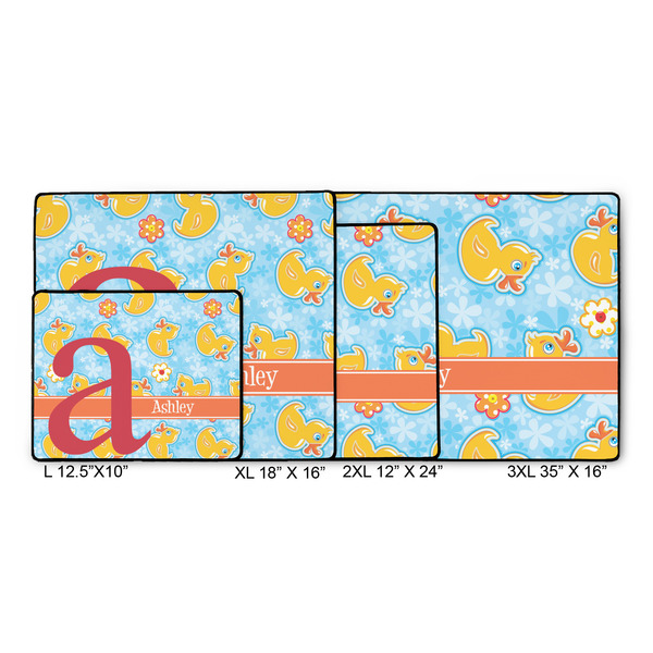 Rubber Duckies & Flowers Gaming Mats - SIZE CHART