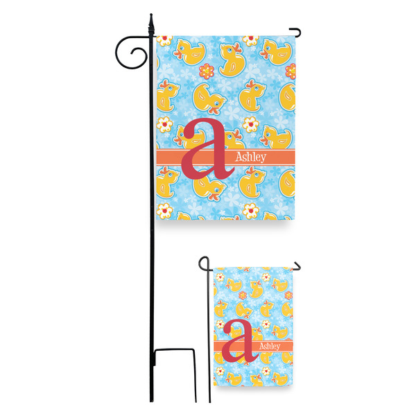 Rubber Duckies & Flowers Garden Flag - PARENT/MAIN