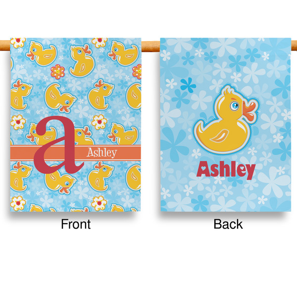 Rubber Duckies & Flowers Garden Flags - Large - Double Sided - APPROVAL