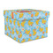 Rubber Duckies & Flowers Gift Boxes with Lid - Canvas Wrapped - Large - Front/Main