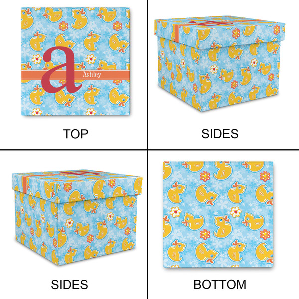 Rubber Duckies & Flowers Gift Boxes with Lid - Canvas Wrapped - XX-Large - Approval