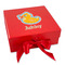 Rubber Duckies & Flowers Gift Boxes with Magnetic Lid - Red - Front