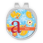 Rubber Duckies & Flowers Golf Ball Marker - Hat Clip - Silver