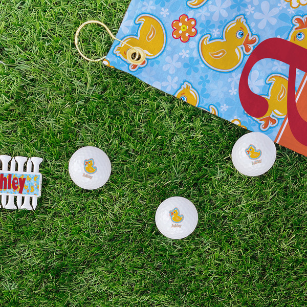 Rubber Duckies & Flowers Golf Balls - Generic - Set of 3 - LIFESTYLE